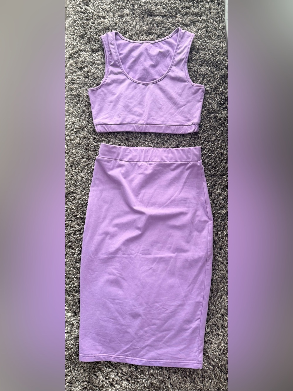 Lilac Bodycon Midi Skirt - Women's Pencil Skirt